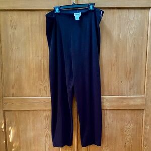 Wool Blend Knit Slacks Chocolate Brown PXL